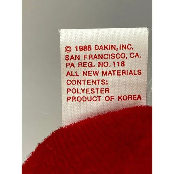 Christmas Santa Claus Window Cling Suction Cup Plush Holiday 1988 Dakin‎ Vintage - Picture 11 of 11